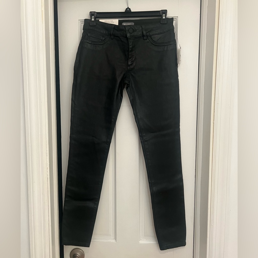NEW DL1961 Coated Canvas 5 pckt Jeans in Ivy.